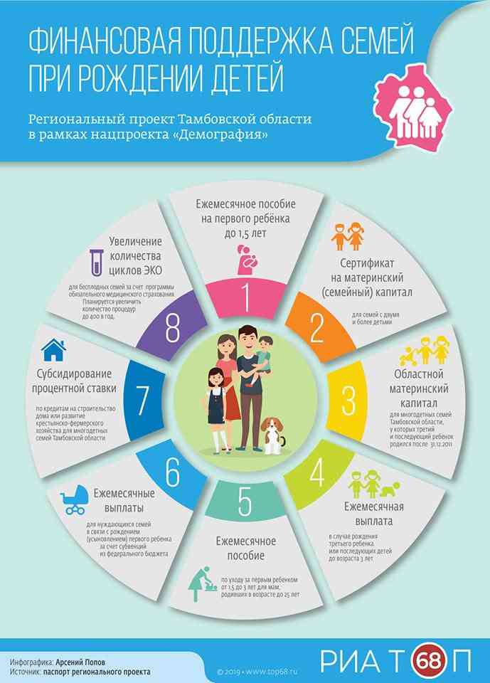 Проект финансовая поддержка семей при рождении детей